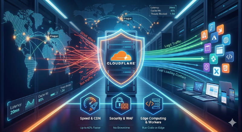 Cloudflare: Proč je v roce 2026 nezbytností pro každý moderní web?